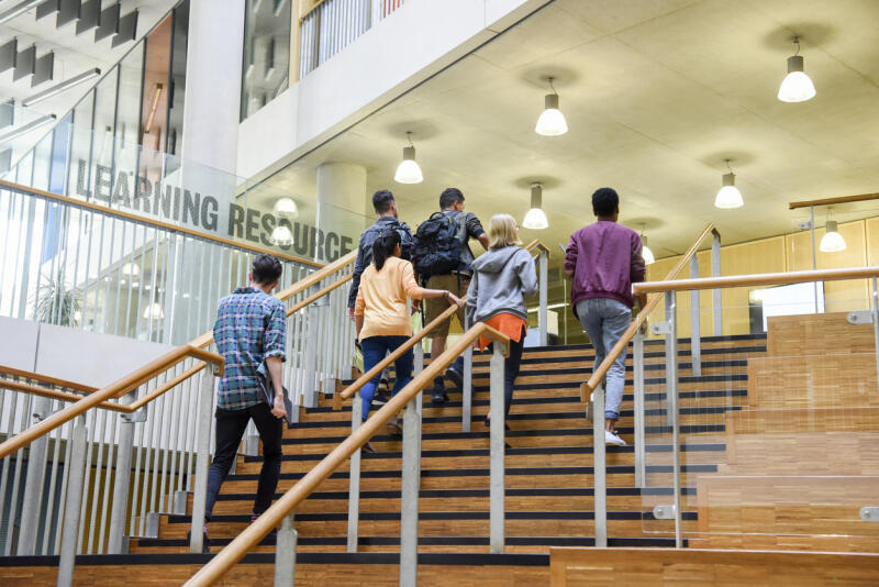 Students on Steps
